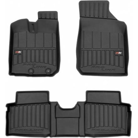 Frogum Dacia Spring vanaf 2021 - Automatten Set (3-delig) - TPE Rubber - 6 cm Hoge Rand - Geurloos