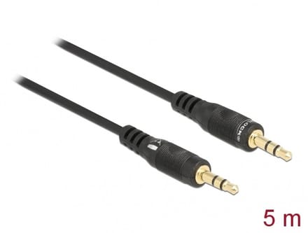 Delock Cable Audio DC jack 3.5 mm 3 pin male / male 5 m
