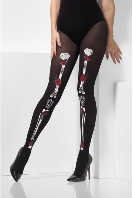 Fever - Opaque Day Of The Dead Panty - Zwart