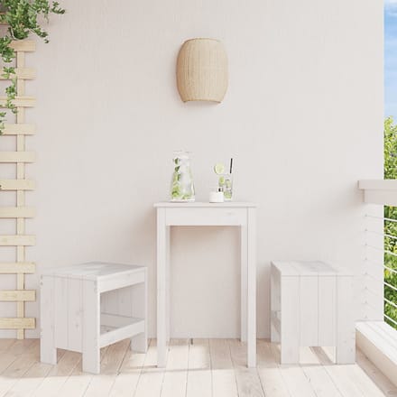 vidaXL - tuinkrukken - 2 - st - 40x36x45 - cm - massief - grenenhout - wit