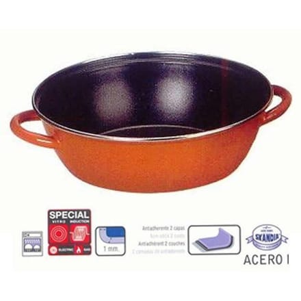 Koekenpan - IBILI - Honda - 40 cm - Geëmailleerd staal - Anti-aanbaklaag - Inductie