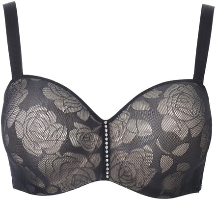 TruYou - Dames - TRUYOU multiway-beha beugel afneembare bandjes cup B - E - Zwart - Maat 105C