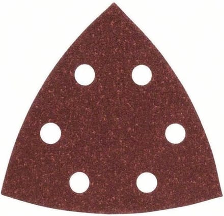 Bosch Accessories 2609256A50 Deltaschuurpapier Met klittenband, Geperforeerd Korrelgrootte (num) 80 Hoekmaat 93 mm 5 stuk(s)