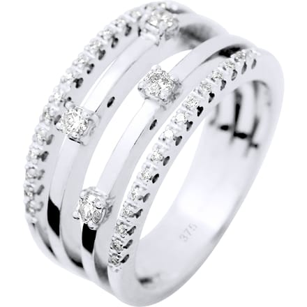 Ring Diamonds 0,32 Cts Satellite Sieraden White Gold