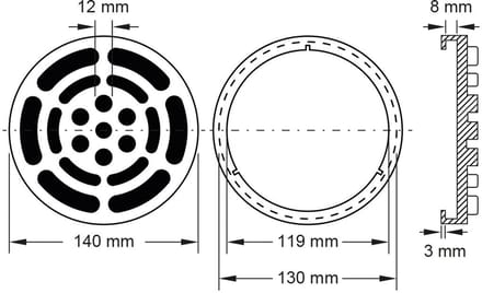 KS TOOLS Rubberen pad 05 voor Twin Busch hefbruggen Ø 140 mm - 160.0467