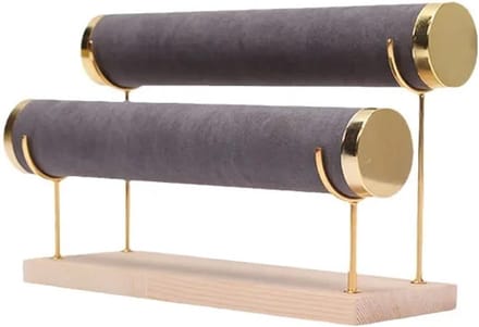 Sieradenstandaard - Juwelier Display - Sieraden Presenteren - Houten Sokkel - 2 Niveaus - Wit