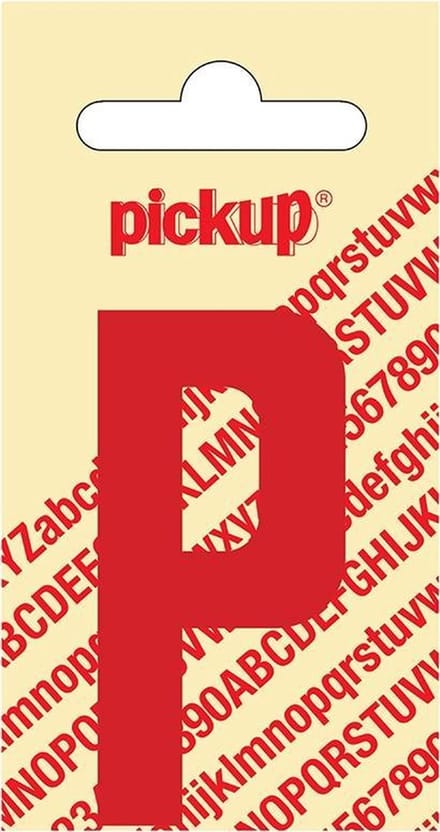 Pickup plakletter Nobel 60 mm rood P - 31022060P