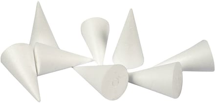 Kegels, H: 11 cm, d 5,5 cm, wit, 50 stuk/ 1 doos