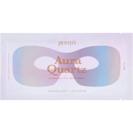 Petitfee, Quartz Aura, Masque de Beauté Hydrogel pour la Zone des Yeux, Lavande Irisée, 1 masque, 9g white