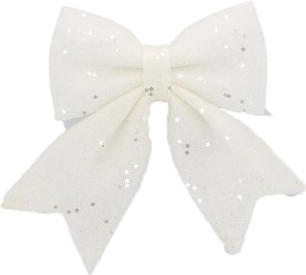 Knooppunt Butterfly Christmas Deco 20x25cm White Star - Plastic - Wit - Unité - SILUMEN