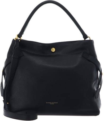 GIANNI CHIARINI Leren handtas schoudertas Claudette Hobo Bag Nero zwart