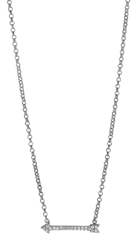 Zinzi zilveren ketting Cupido pijl wit 42-45cm ZIC1064