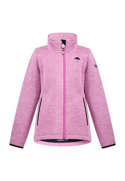 Schmuddelwedda Gebreide fleece jas Meisje Snoeproze melange-280