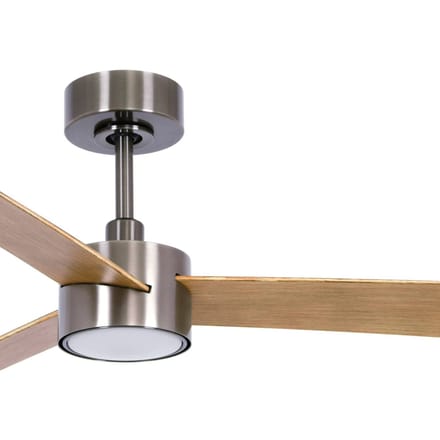 Beacon Lighting Beacon plafondventilator met verlichting Climate IV nikkel/teak, stil