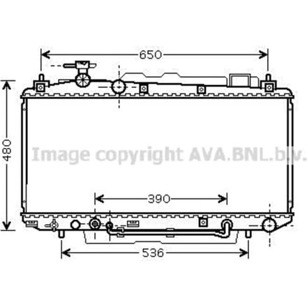 Radiator, motorkoeling AVA COOLING TO2300