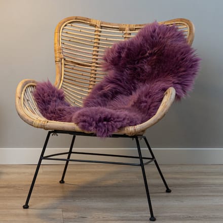 WOOOL Australisch Schapenvacht - Paars M (100x60cm) 100% Natuurlijk & Echt - Vloerkleed - ECO+