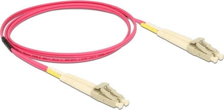 DeLOCK LC Duplex Optical Fiber Patch kabel - Multi Mode OM4 - 1 meter