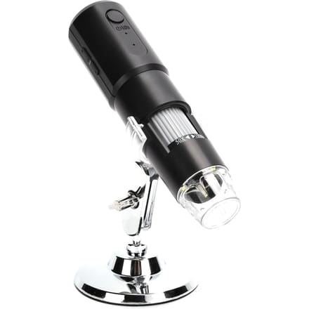 Microscope portable sans fil WiFi, zoom 1000X, loupe 8 LED avec support
