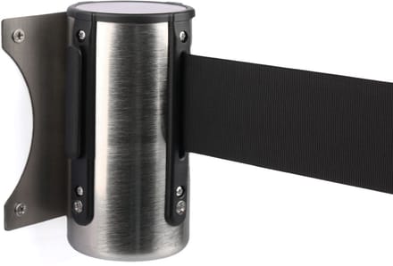 Wandsysteem met Trekband - Geborsteld Chroom - Zwart