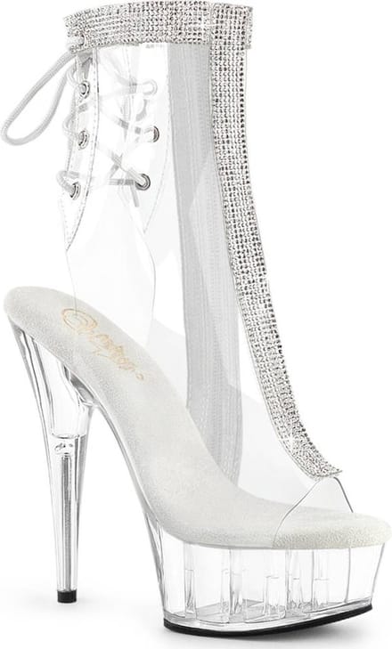 Pleaser - DELIGHT-1018C-2RS Plateau Laarzen - US 6 - 36 Shoes - Transparant