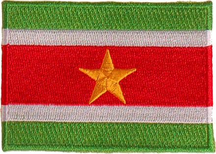 Strijkapplicatie 8x6cm vlag Suriname