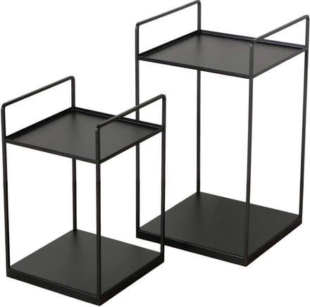 Zwarte loft salontafels COMO, set van 2 stuks
