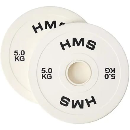 HMS CBRS50 - Olympische Halterschijf - 2x5.0 KG - Staal en Rubber