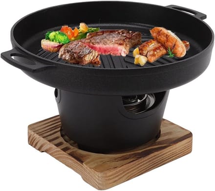 Draagbare tafelgrill - Rookloze BBQ Grill - Mini tafelblad houtskoolgrill voor één persoon - Indoor barbecue buiten picknick - Draagbare houtskoolgrill