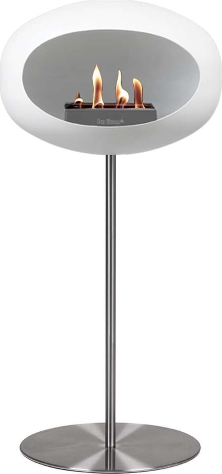 Le Feu Bio Ethanol Haardvuur - White Ground Steel Stainless Steel