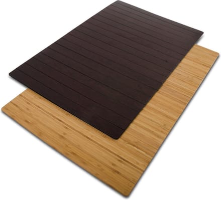 FLOORDIREKT Badmat - Emma - Bamboe - Douchemat - Donkerbruin - 60 x 90 cm