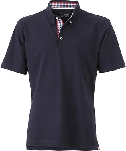 James and Nicholson Herenpolo (Marine / Rood / Wit)