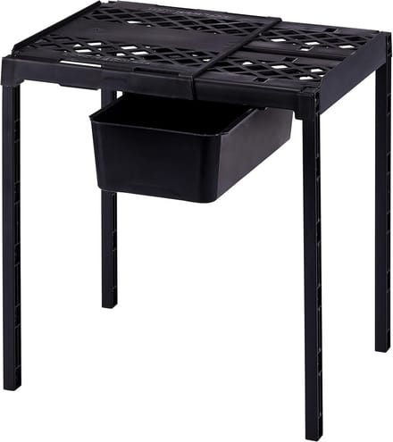 Adjust-A-Shelf kluisplank met lade - uitbreidbare opbergplank voor schoolkluisjes - zwart