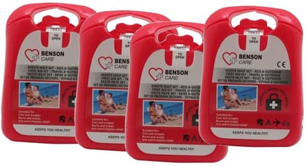 4x EHBO reiskit / compacte eerste hulp verbanddoos - outdoor / reis - verbanddoos / first aid kit
