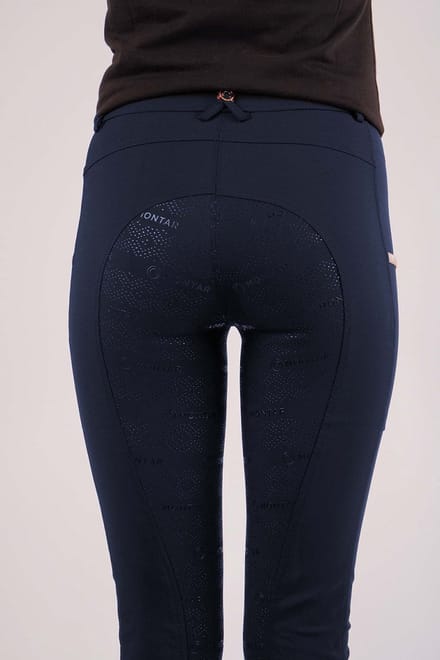 Montar Rijbroek Millie Full Grip Kids Navy/Rosegoud - 164