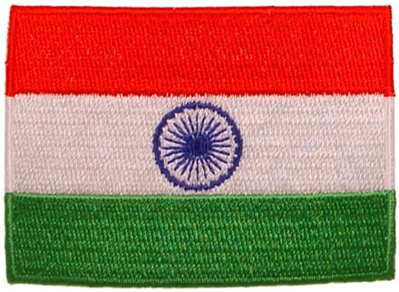 Strijkapplicatie/Patch - Vlag India - 8x6cm