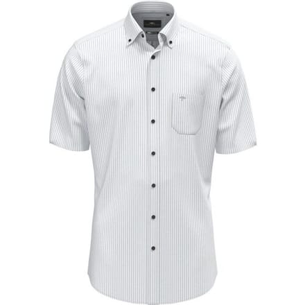 Fynch-Hatton Overhemd Seersucker Stripe Short Sleeve Button-Down Summer Breeze / male