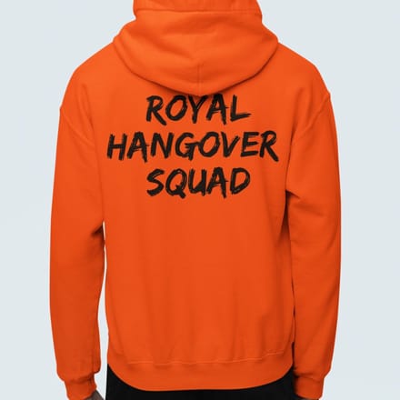 Oranje EK WK Koningsdag Hoodie Royal Hangover Squad L