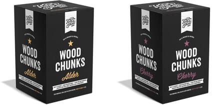 Holy Smoke BBQ - Wood Chunks 2-pack 3kg Adler / Cherry - BBQ Rookhout - Chunks Adler 3kg - Chunks Cherry 3kg