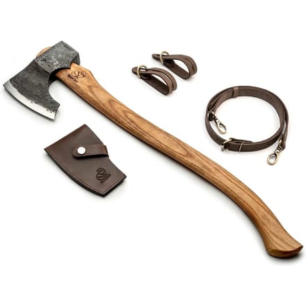 BeaverCraft AX4 – Universal Forest Felling Axe met Leren Schede