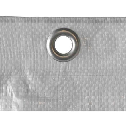 Bâche de chantier 2,10 x 10 m, 150 g/m², blanc - Protection Imperméable et Résistante