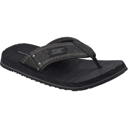Skechers Quill Textile Heren Zwarte Flip-Flops