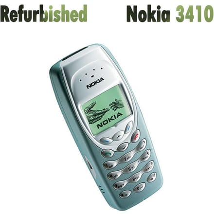 Téléphone Mobile Nokia Original 3410 Débloqué Remis à Neuf GSM 900 / 1800 Avec 1 SIM Simple Set vert