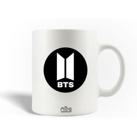 Mug en Céramique Bangtan Sonyeondan BTS Logo Blanc