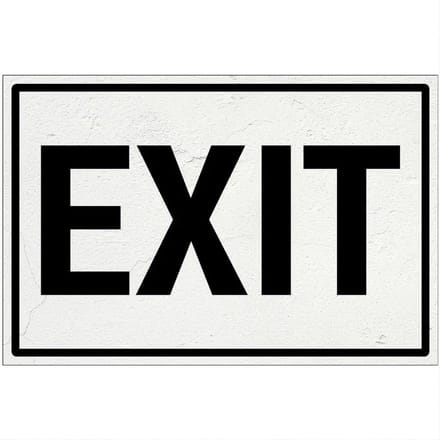 Exit bord | Forex Re materiaal | 18 x 12 cm