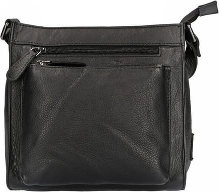 Leather Design Vierkante Schoudertas Nappa Zwart