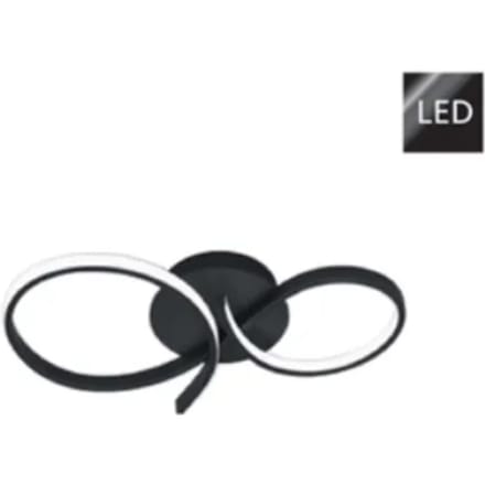 EGLO Serpins Plafondlamp - LED - 60 cm - Zwart|Wit