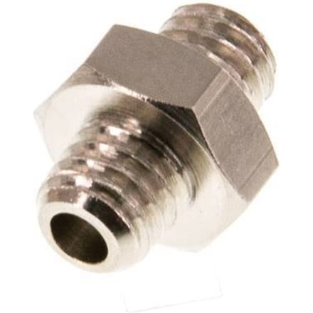 M5 Vernikkeld Messing Borstnippel 16 Bar [10 Stuks]