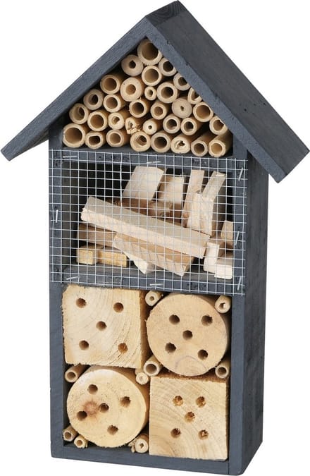 Insecten Hotel - 20x10x33cm - Hout - Zwart