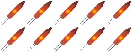 OE Lightning Reserve Kerstlampjes - 10 stuks - Zonder Fitting - 2.5V/0.425W - Rood Licht