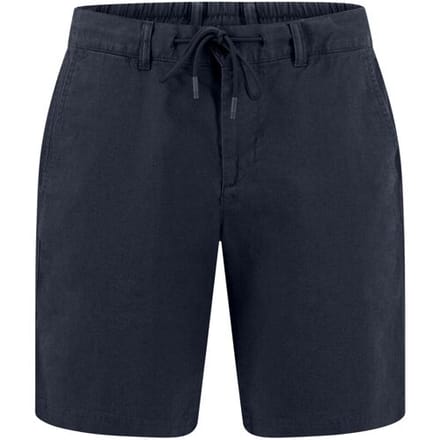 Fynch-Hatton Bermuda Solid Color Cotton Linnen Drawstring Dark Navy / male